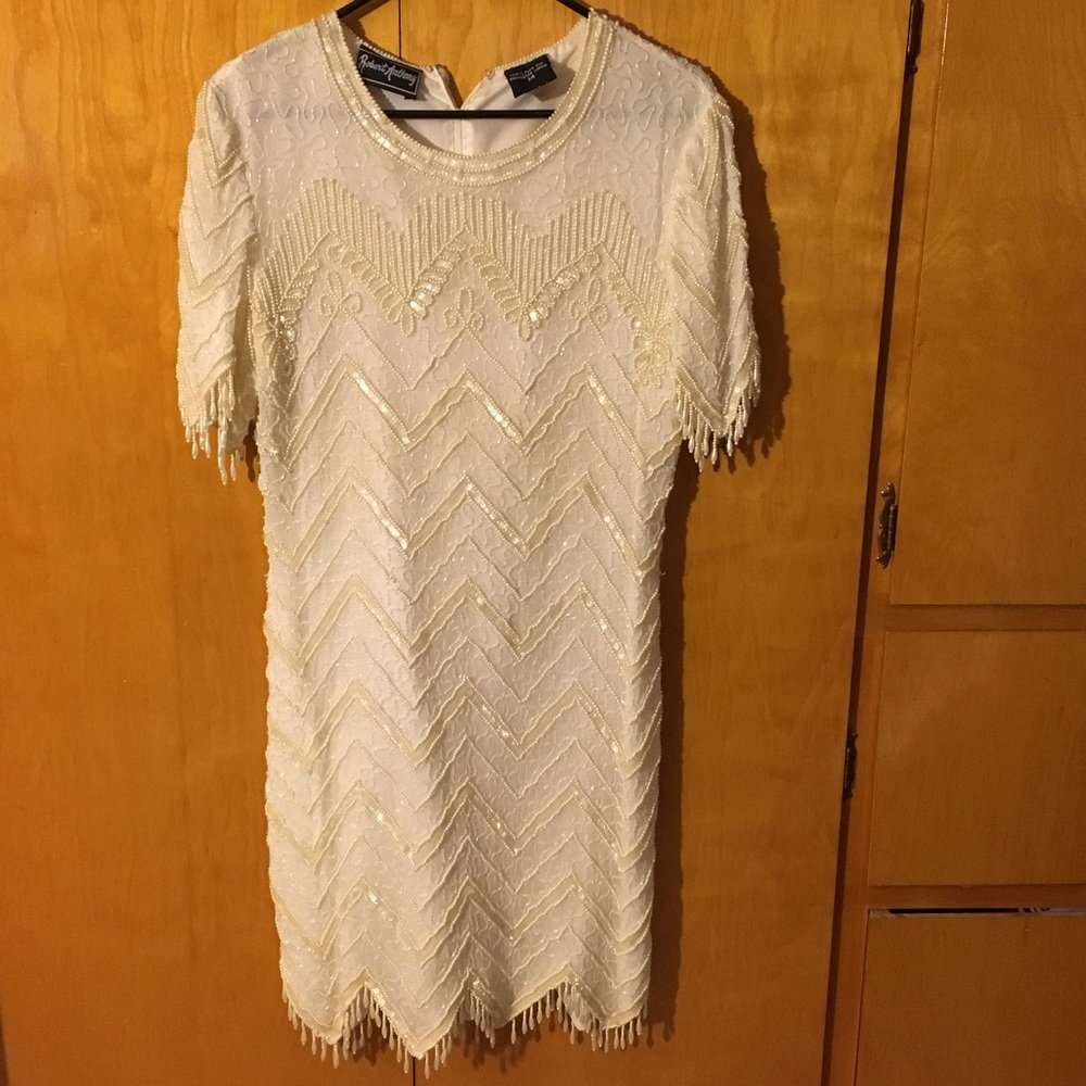 Robert Anthony beaded dress sz 14 fits like 8-10
